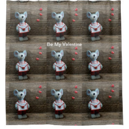 Be Myバレンタインハートカントリー素朴ウッド シャワーカーテン