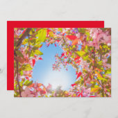 Be myバレンタイン自然開花ハート花愛 招待状 (正面/裏面)