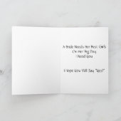 Be Myメイド・オブ・オーナー(花嫁付き添い人)ブライダルパーティ招待状カード 招待状 (内部)