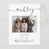 Be Myメイド・オブ・オーナー（花嫁付き添い人）モダン写真 インビテーションポストカード (正面)