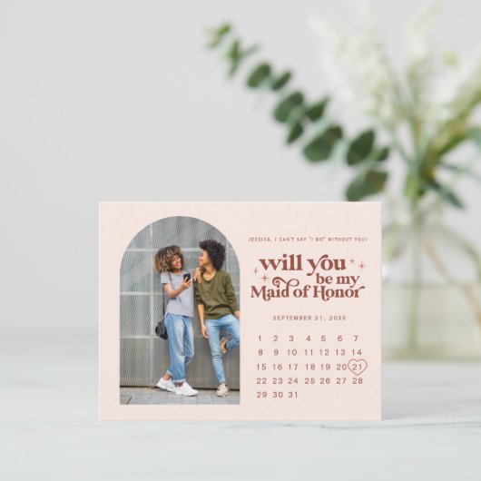 Be Myメイド・オブ・オーナー（花嫁付き添い人） |写真とカレンダー 案内状 (スタンド正面)