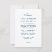 Be My花婿介添人カード – おもしろい サンキューカード (裏面)