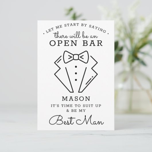 Be My花婿介添人カード – おもしろい サンキューカード (スタンド正面)