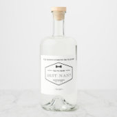 Be My花婿介添人プロポーショモダンンBlack結婚 リキュールボトルラベル (正面)