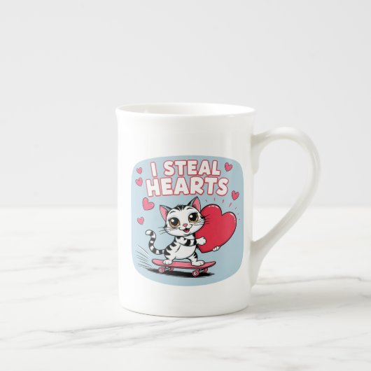 Be My モダン Valentine Muggs for Couls ボーンチャイナマグカップ (右)
