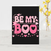 Be My Boo Cute Valentine Halloween Family Matching カード (黄色い花)