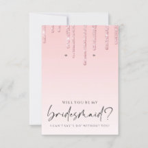 Be My Bridesmad Pinkグリッターイヤリングホルダー