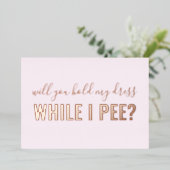 Be My Bridesmaidフォトフォイルおもしろい招待状 箔招待状 (立ち正面)