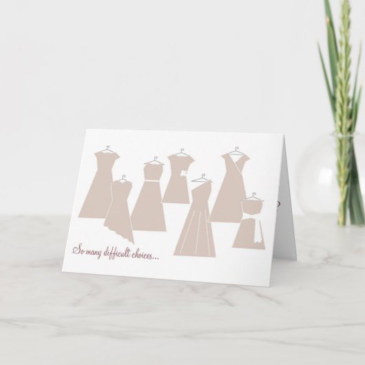 Be my Bridesmaid Card (ラテドレス) 招待状 (正面)