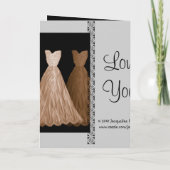Be My Bridesmaid - CHOCOLATE 結婚 Dresses's Card 招待状 (裏面)