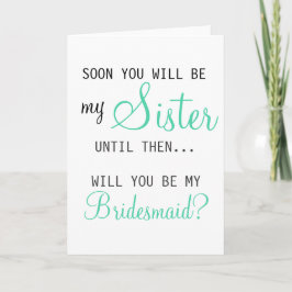 Be My Bridesmaid - Future Sister-in-law 招待状