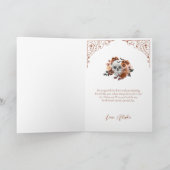 Be My Bridesmaid? Gothic Skeleton Floral Bouquet カード (内部)