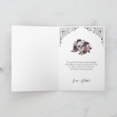 Be My Bridesmaid? Gothic Skeleton Floral Bouquet カード (内部)