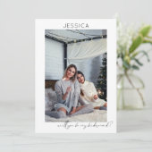 Be My Bridesmaid Photo Proposal書道V 招待状 (スタンド正面)