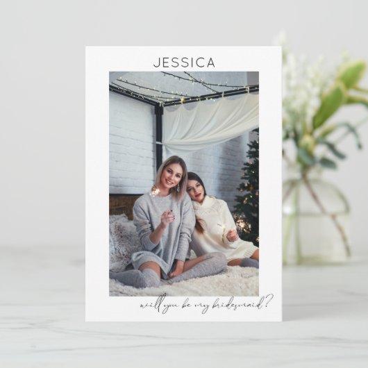 Be My Bridesmaid Photo Proposal書道V 招待状 (スタンド正面)