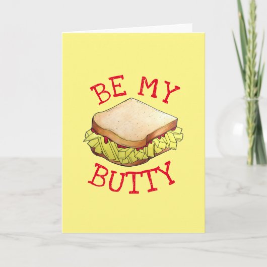 BE MY BUTTY English Chip Shop Sandwich UKグルメ カード (正面)
