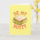 BE MY BUTTY English Chip Shop Sandwich UKグルメ カード (黄色い花)