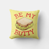 BE MY BUTTY English Chip Shop Sandwich UKグルメ クッション (正面)