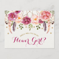Be My Flower Girl 素朴 Bohoフローラ提案カード