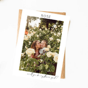 Be My Flower Girl Photo Proposal書道V 招待状