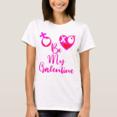 Be My Galentine XOハート&サインウィメンズ Tシャツ (正面)