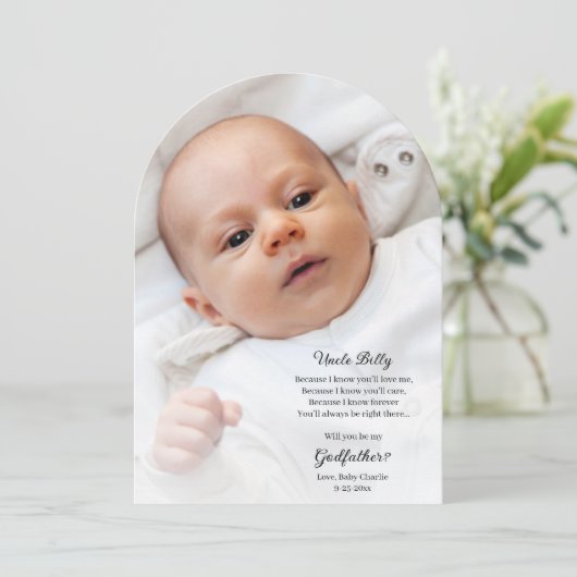 Be My Godfather Proposal Photo Arch 招待状 (スタンド正面)