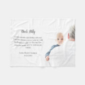 Be My Godfather Thank You Photo フリースブランケット (正面(横))