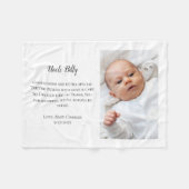 Be My Godfather Thank You Photo フリースブランケット (正面(横))