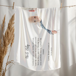 Be My Godfather Thank You Photo フリースブランケット