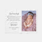 Be My Godmother Proposal写真招待状 フリースブランケット (正面(横))