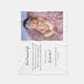 Be My Godmother Proposal写真招待状 フリースブランケット (正面)