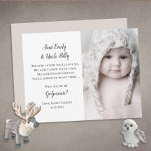 Be My Godparents Proposal写真招待状