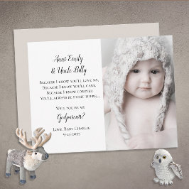 Be My Godparents Proposal写真招待状 招待状