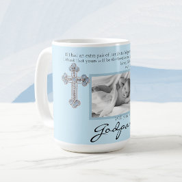 Be My Godparents Proposal Blue Memorial Photo コーヒーマグカップ