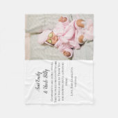 Be My Godparents Thank You Photo フリースブランケット (正面)