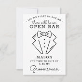 Be My Groomsman Card おもしろい - サンキューカード (正面)