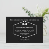 Be My Groomsman Proposal結婚式招待状 シーズンカード (スタンド正面)