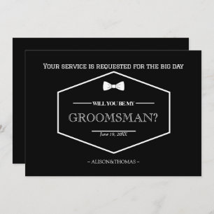 Be My Groomsman Proposal結婚式招待状 シーズンカード
