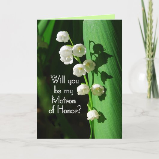Be My matron of Honor Lily of the Valley 招待状 (正面)