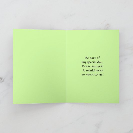 Be My matron of Honor Lily of the Valley 招待状 (内部)