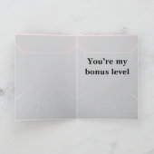 Be My Player 2 Greeting Card – Cute Gamer Love カード (内部)