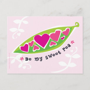 Be My Sweet Pea Valentineはがき シーズンポストカード