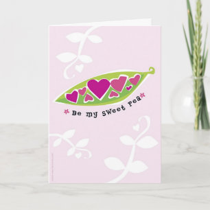 Be My Sweet Pea Valentine's Dayカード シーズンカード
