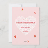 Be My Sweetheartスクリプトバレンタインフォトカード シーズンカード (裏面)