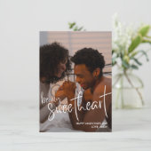 Be My Sweetheartスクリプトバレンタインフォトカード シーズンカード (スタンド正面)