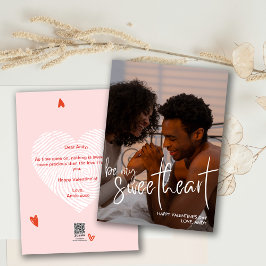 Be My Sweetheartスクリプトバレンタインフォトカード シーズンカード