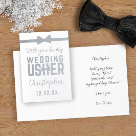 Be My Usher 結婚 Requestブライダルパーティ 箔カード