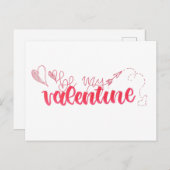 Be My Valentineカード ポストカード (正面/裏面)