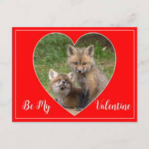 Be My Valentineキツネ ポストカード