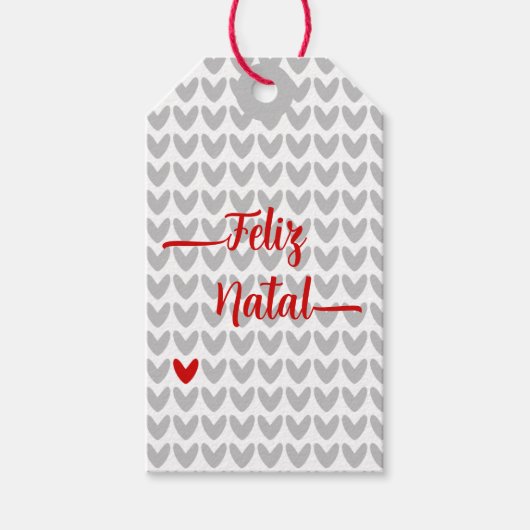 Be my Valentineニットハートギフトラベル ギフトタグ (正面)